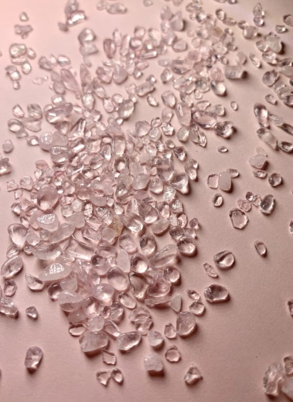 Close-up of Rose Quartz Mini Chips from Candlehaven.com